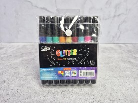 Marcadores con glitter x 18